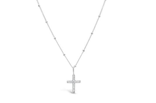 Charm & Chain Necklace Pavé Cross