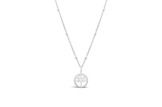 Charm & Chain Necklace Pavé Tree of Life