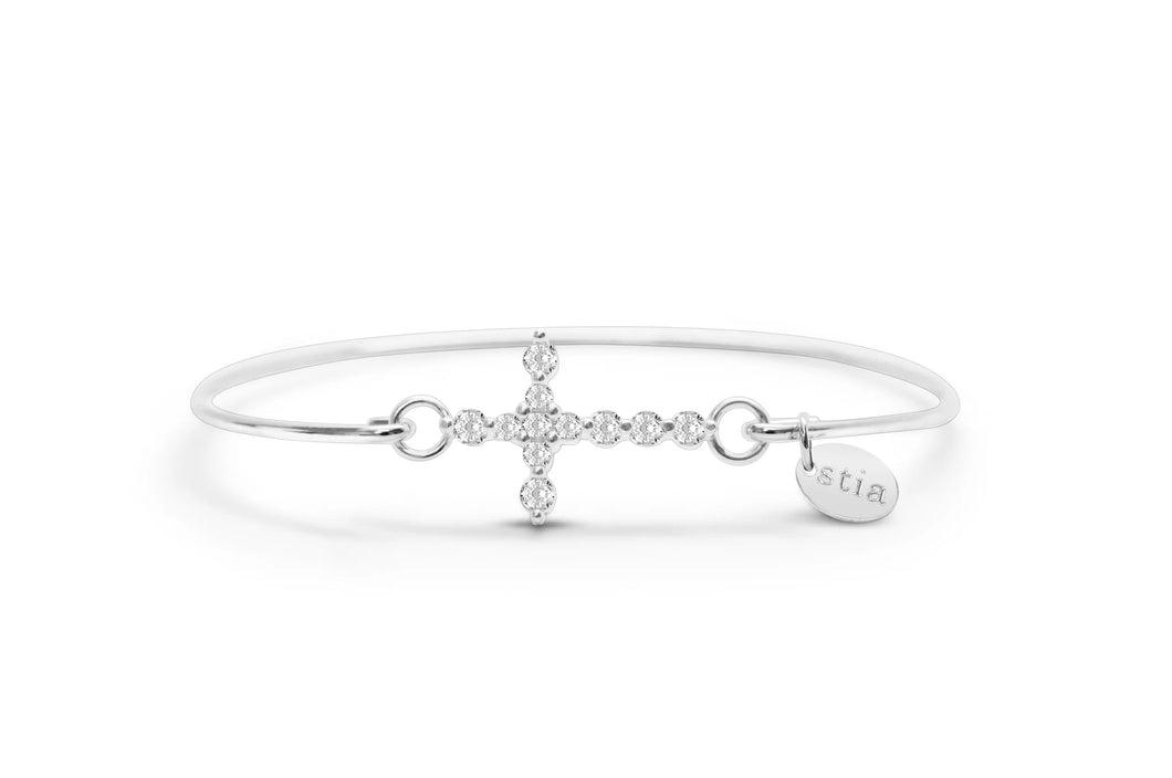 Pavé Icon Bracelet Diamond Prong Cross