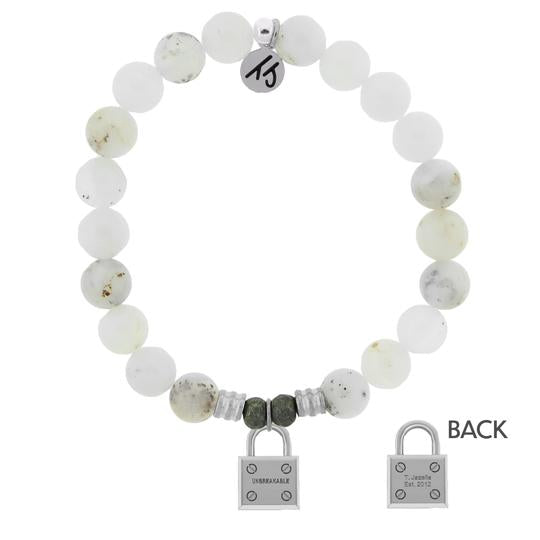 White sale chalcedony bracelet